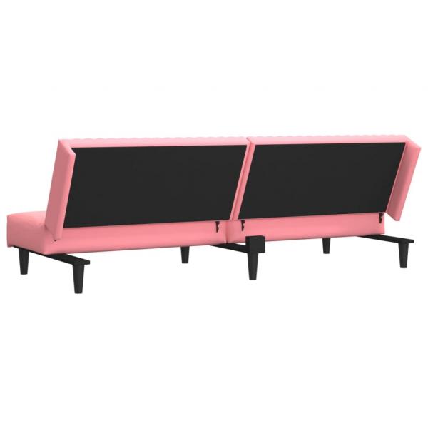 Schlafsofa 2-Sitzer Rosa Samt