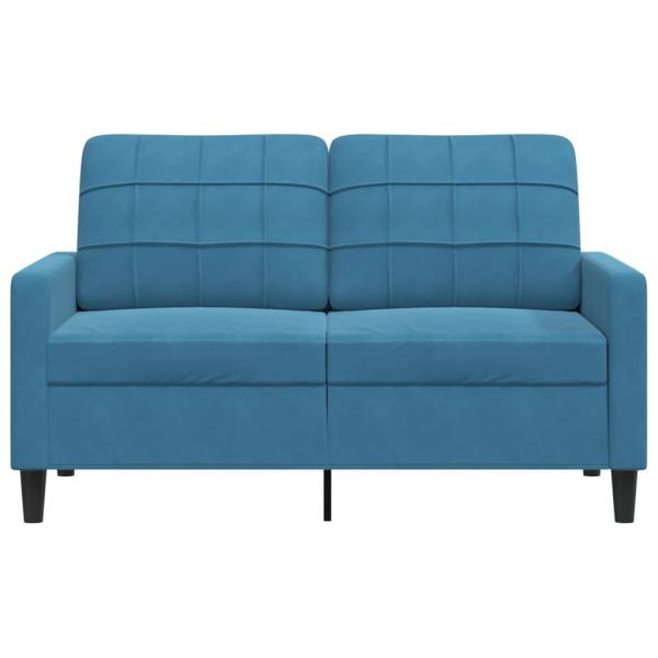 2-Sitzer-Sofa Blau 120 cm Samt