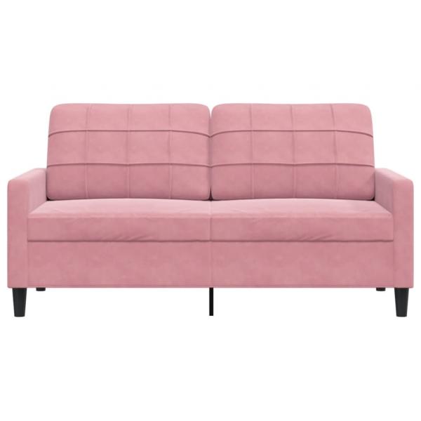 2-Sitzer-Sofa Rosa 140 cm Samt