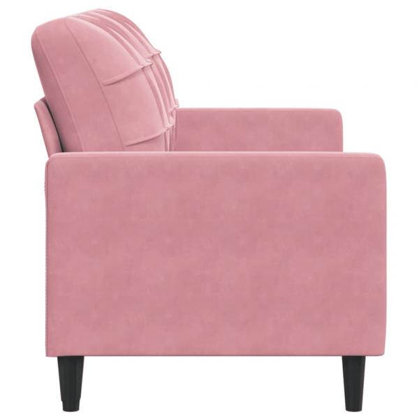 2-Sitzer-Sofa Rosa 140 cm Samt