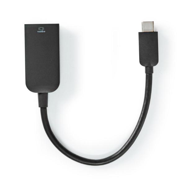 ARDEBO.de - USB-C? Adapter | USB 3.2 Gen 1 | USB-C? Stecker | HDMI? Ausgang | 4K@60Hz | 0.20 m | Rund | Vernickelt | PVC | Schwarz | Plastikbeutel