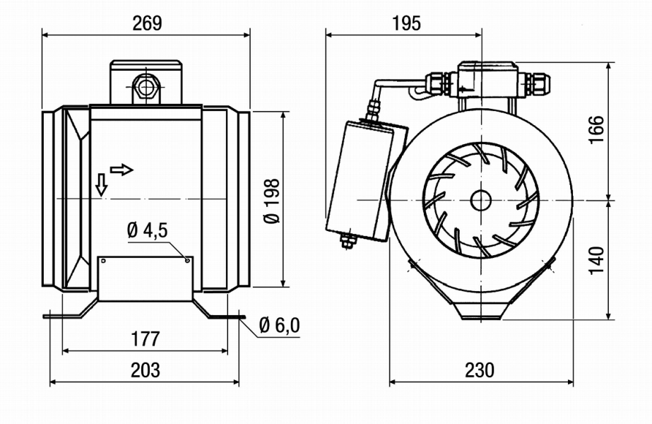 Maico ERM 22 Ex e Halbradial-Rohrventilator (0080.0288)