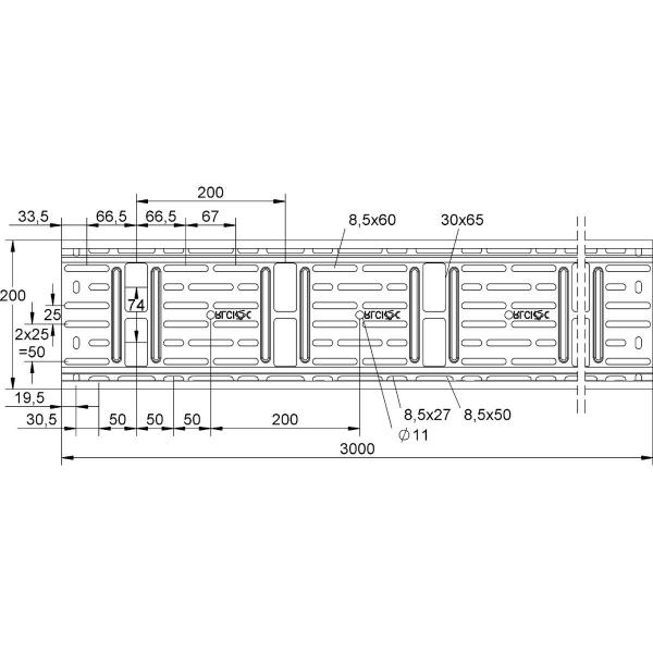 Niedax RLCI 60.200 S Industrierinne, 30% Lochanteil, 60x200x3000mm, t=0,9mm, durchg. Sicken, Stahl, bandverzinkt