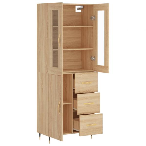 Highboard Sonoma-Eiche 69,5x34x180 cm Holzwerkstoff