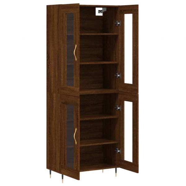 Highboard Braun Eichen-Optik 69,5x34x180 cm Holzwerkstoff