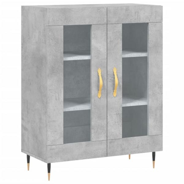 Highboard Betongrau 69,5x34x180 cm Holzwerkstoff