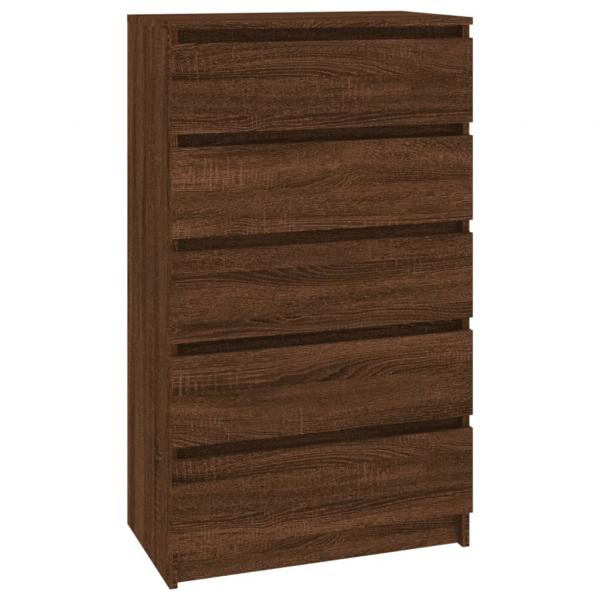 Schubladenschrank Braun Eichen-Optik 60x36x103 cm Holzwerkstoff