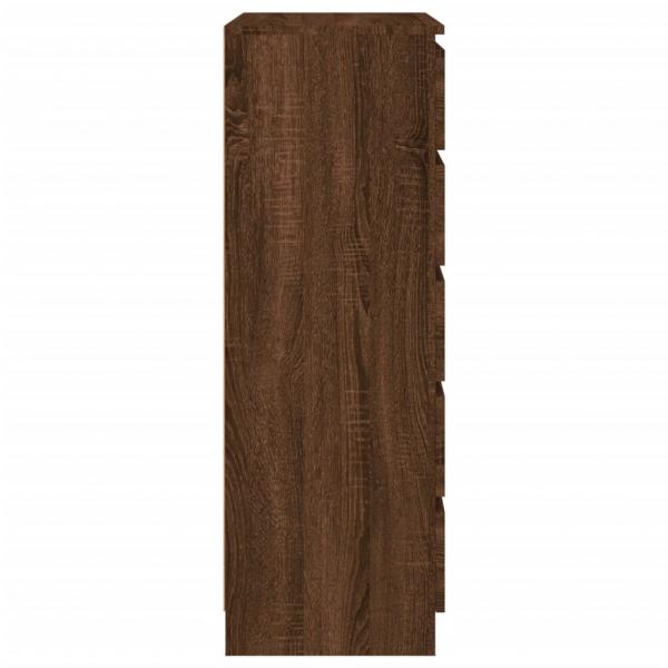 Schubladenschrank Braun Eichen-Optik 60x36x103 cm Holzwerkstoff