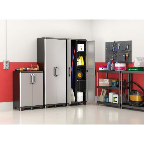 Keter Mehrzweckschrank Gear Schwarz und Grau 182 cm