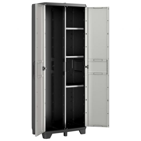 Keter Mehrzweckschrank Gear Schwarz und Grau 182 cm