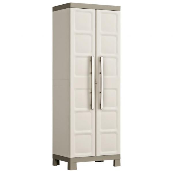 ARDEBO.de - Keter Lagerschrank mit Einlegeböden Excellence Beige und Taupe 182 cm