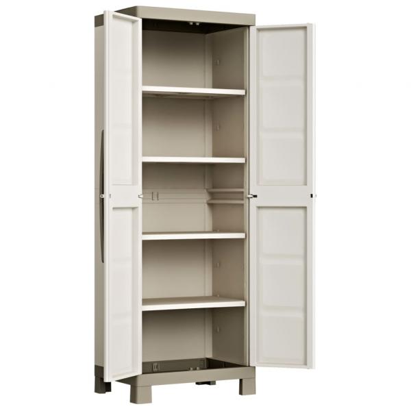 Keter Lagerschrank mit Einlegeböden Excellence Beige und Taupe 182 cm