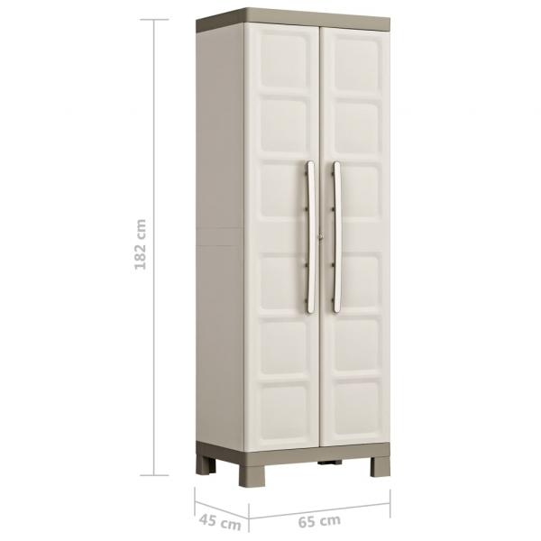 Keter Lagerschrank mit Einlegeböden Excellence Beige und Taupe 182 cm