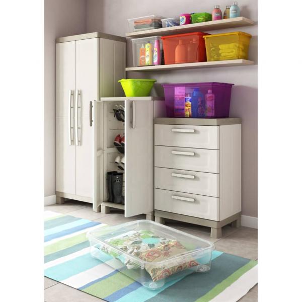 Keter Universalschrank Excellence Beige und Taupe 182 cm