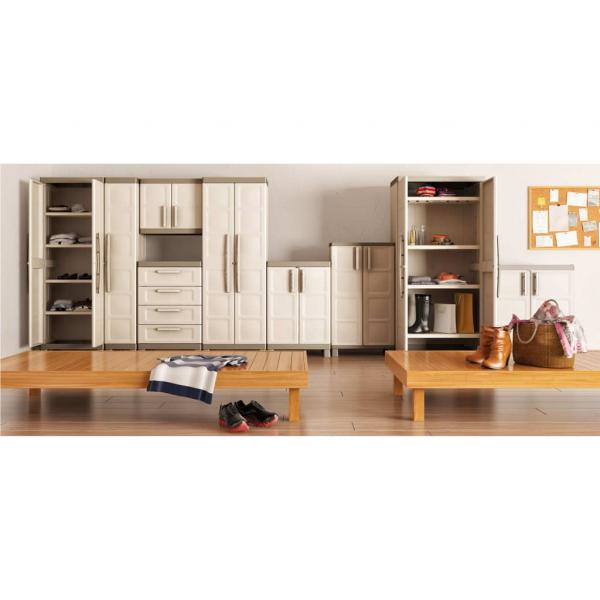 Keter Universalschrank Excellence Beige und Taupe 182 cm