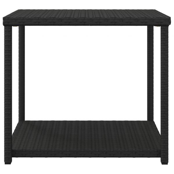 Beistelltisch Schwarz 55x45x49 cm Poly Rattan