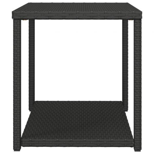 Beistelltisch Schwarz 55x45x49 cm Poly Rattan