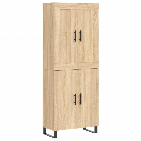 Highboard Sonoma-Eiche 69,5x34x180 cm Holzwerkstoff