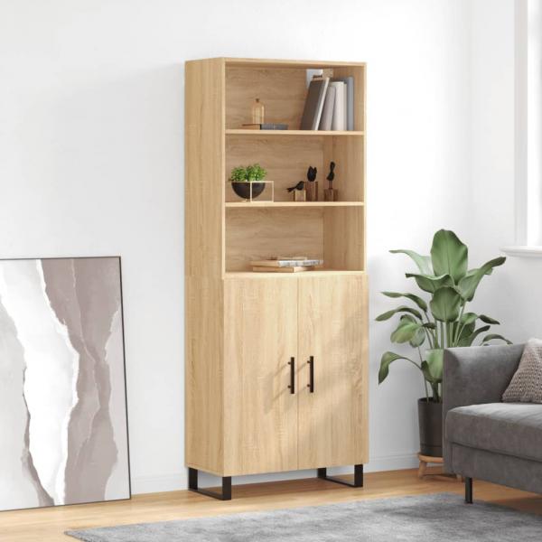 ARDEBO.de - Highboard Sonoma-Eiche 69,5x34x180 cm Holzwerkstoff