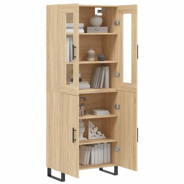 Highboard Sonoma-Eiche 69,5x34x180 cm Holzwerkstoff