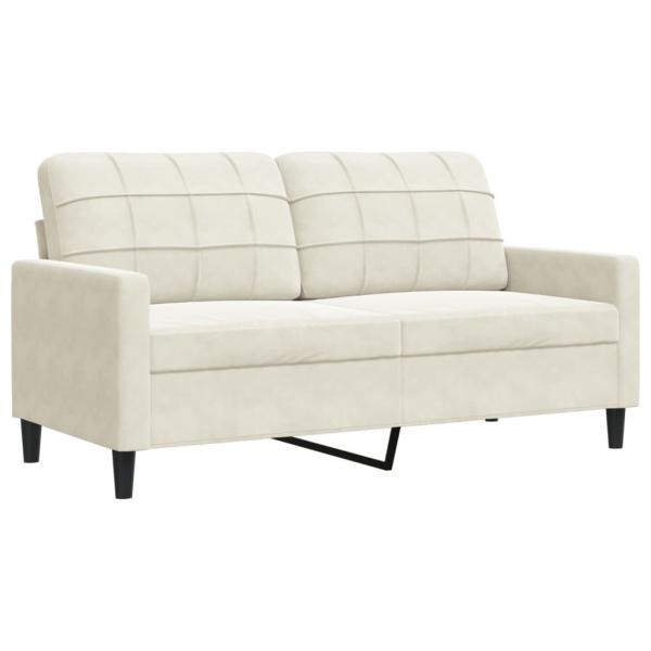 2-Sitzer-Sofa Creme 140 cm Samt