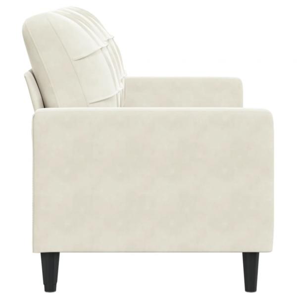 2-Sitzer-Sofa Creme 140 cm Samt