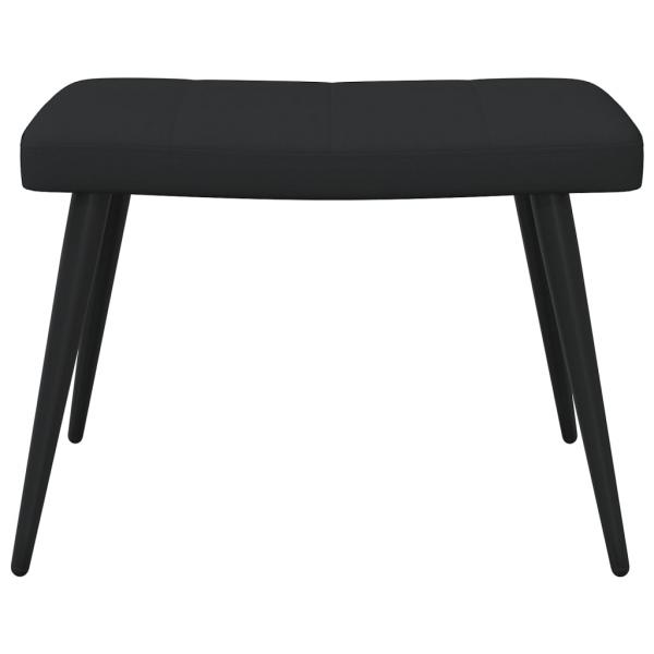 Relaxsessel mit Hocker Schwarz Stoff