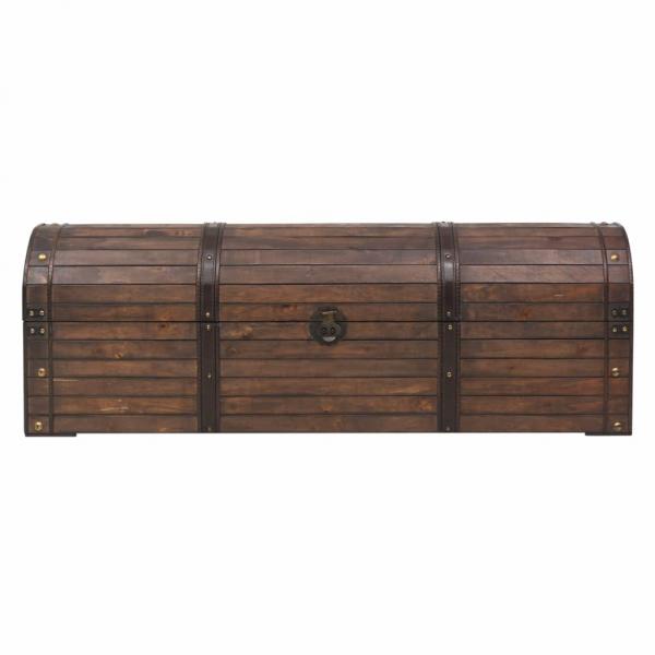 Aufbewahrungstruhe Massivholz Vintage-Stil 120x30x40 cm