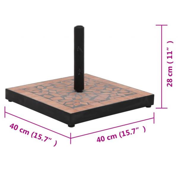 Sonnenschirmständer Terrakotta Quadratisch 12 kg