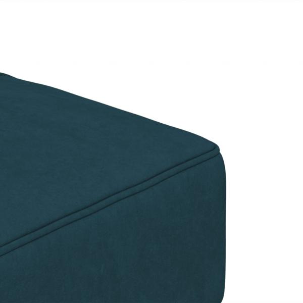 Schlafsofa 2-Sitzer mit 2 Kissen Blau Samt