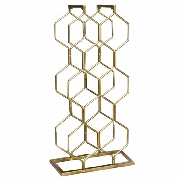 Home&Styling Weinregal für 8 Flaschen Metall Golden