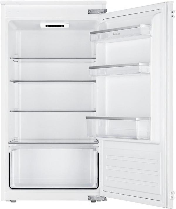 Amica EVKSS 351 226 Einbau-Vollraum-Kühlschrank, Nischenhöhe: 102 cm, 158 L, Schlepptür-Technik, elektronische Steuerung, Tür-Offen-Alarm, Inverter Kompressor, weiß (1195089)