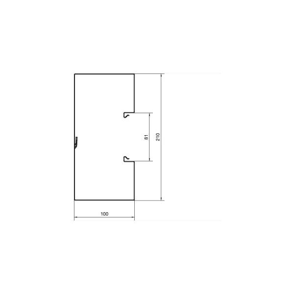 Hager BRS10021019016 Brüstungskanal-Unterteil 100x210mm, verkehrsweiß