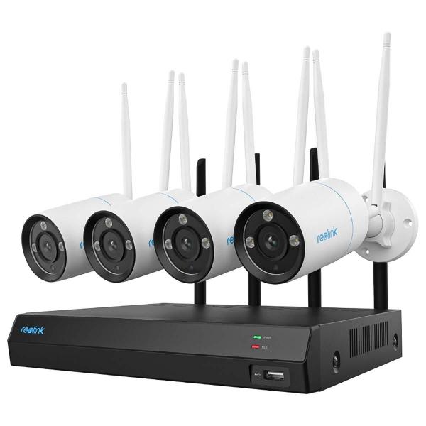 ARDEBO.de Reolink NVS12-8MB4W 8 MP 4K WLAN Komplettsystem für Videoüberwachung mit Next-Gen Wi-Fi 6, inklusive 2 TB Festplatte, weiß