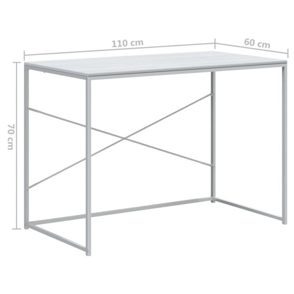 Computertisch Weiß 110x60x70 cm Holzwerkstoff