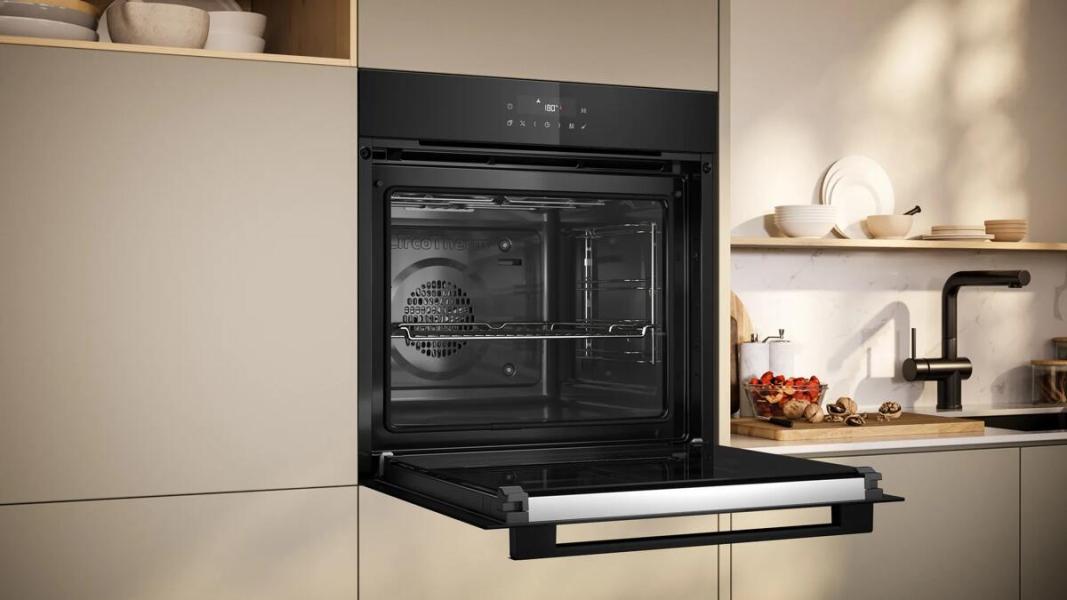 Neff BTX48PB0 N30/N70 A+ Backofen-Set (B2CCJ7AK3 + T18SDH9L0) mit Elektrokochfeld, 60 cm breit, 71 L, Pyrolyse, TouchControl, Edelstahl/Schwarz