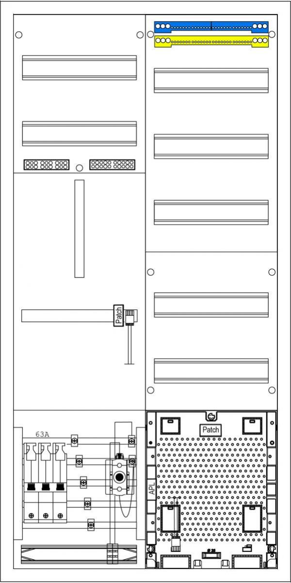 ARDEBO.de f-tronic ZE106APZ-0063-TCEHZ Komplettschrank, 1100x550mm (7120752)