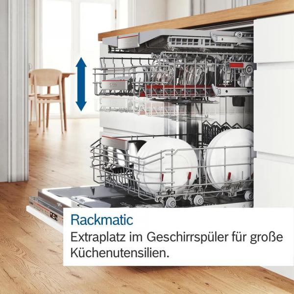 Bosch SMV4EVX08E Serie 4 Vollintegrierter Geschirrspüler, 60 cm breit, 14 Maßgedecke, Efficient Dry, VarioFlex-Körbe, Info Light, Aqua Stop