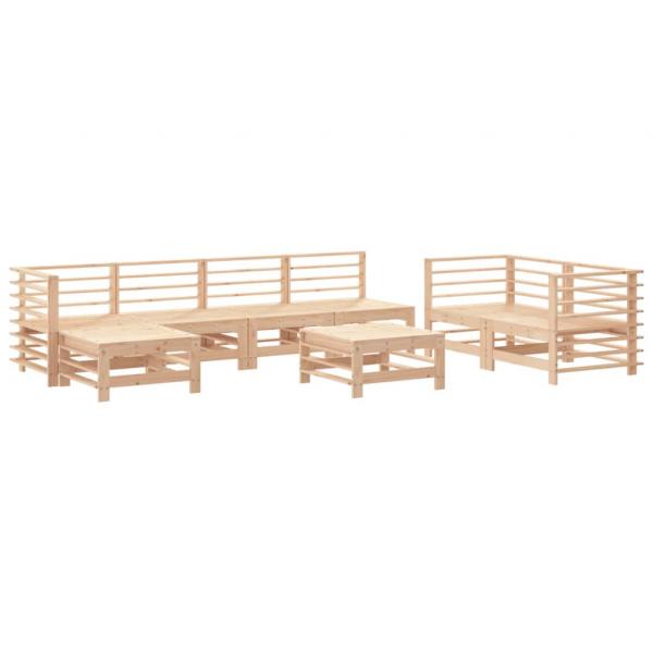 8-tlg. Garten-Lounge-Set Massivholz Kiefer