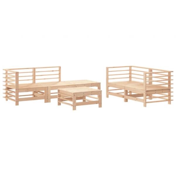 6-tlg. Garten-Lounge-Set Massivholz Kiefer