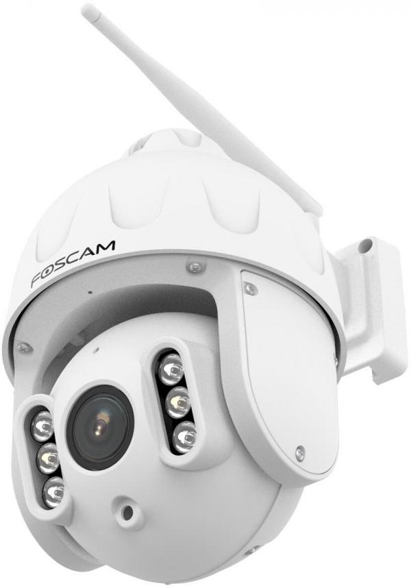 Foscam hochauflösende 8-MP Dualband-WLAN PTZ Dome Überwachungskamera mit 4-fach optischem Zoom, Personen- und Fahrzeugerkennung, weiß (SD8P Weiß)