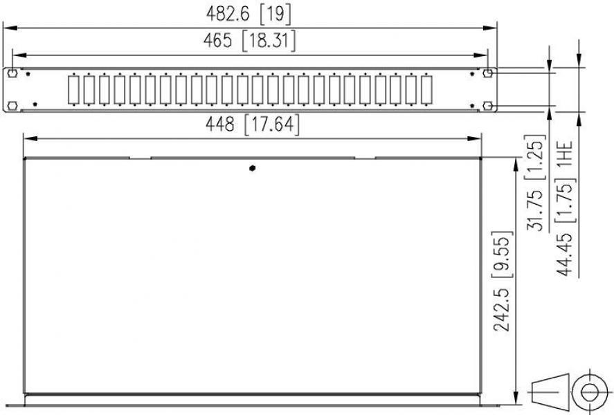 Metz Connect OpDAT fix Patchfeld splice 24xSC-D OM3 (150255BA24-E)