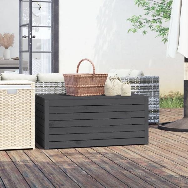 ARDEBO.de - Gartenbox Grau 101x50,5x46,5 cm Massivholz Kiefer