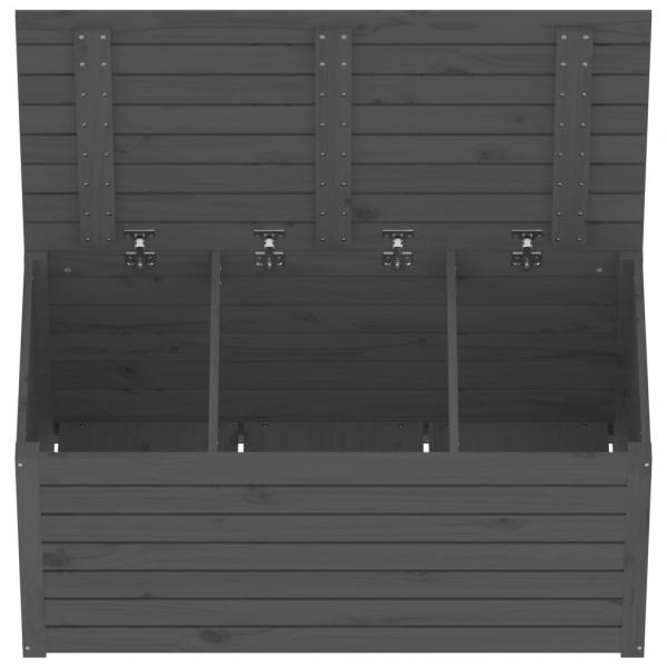 Gartenbox Grau 101x50,5x46,5 cm Massivholz Kiefer