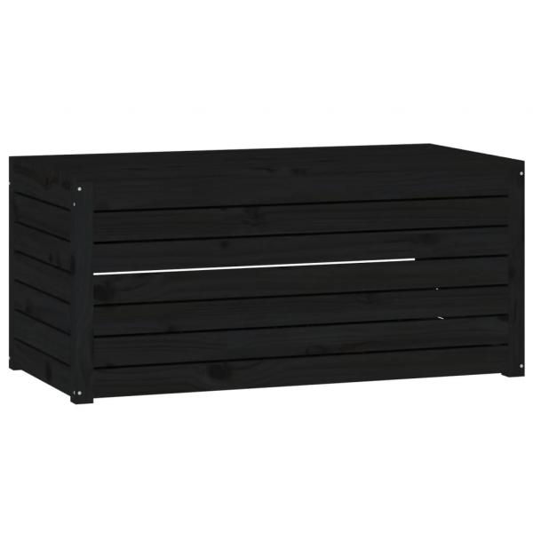 Gartenbox Schwarz 101x50,5x46,5 cm Massivholz Kiefer