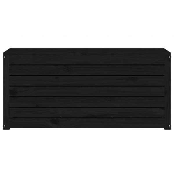 Gartenbox Schwarz 101x50,5x46,5 cm Massivholz Kiefer