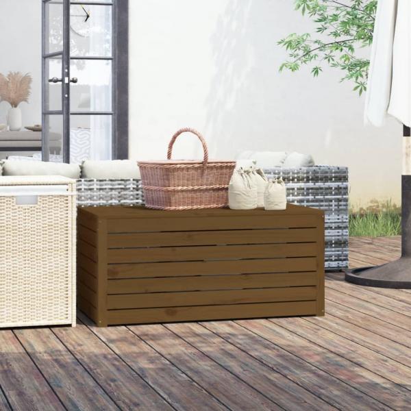 ARDEBO.de - Gartenbox Honigbraun 101x50,5x46,5 cm Massivholz Kiefer