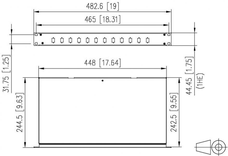 Metz Connect OpDAT fix splice 6xLC-D OM4 LWL Patchfeld (1502577506-F)