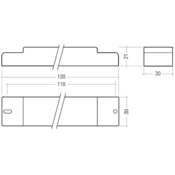 Tridonic Helligkeits-& Bewegungssensor mit 0,8m Kabellänge, weiß