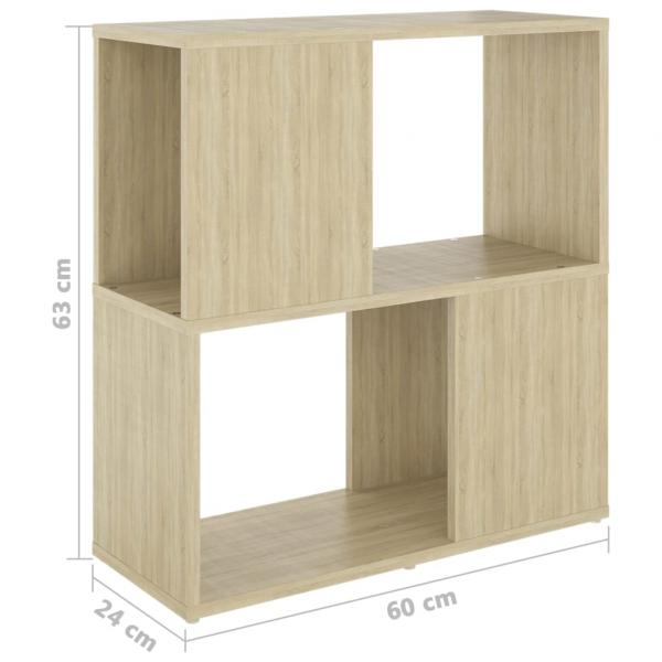 Bücherregal Sonoma-Eiche 60x24x63 cm Holzwerkstoff